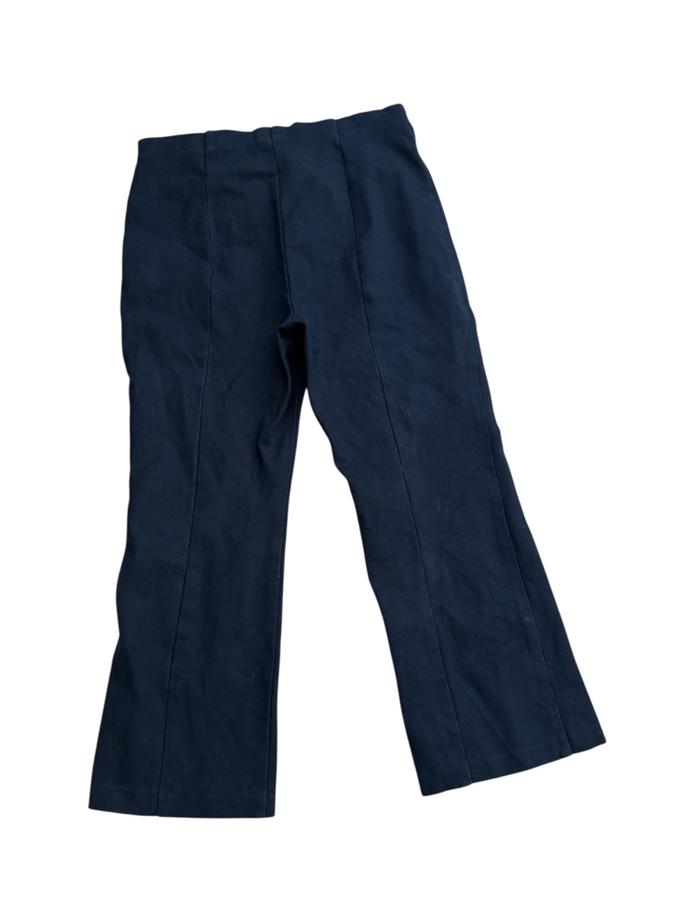 Banana Republic Crop Flare Everywhere Ponte Pull-On Pant | Navy Blue | Large - Picture 3 of 8